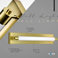 Integrated Led Ada Compliant Bathroom Wall Lighting Fixture In Antique Brass