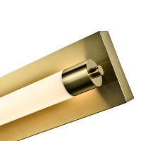 Integrated Led Ada Compliant Bathroom Wall Lighting Fixture In Antique Brass