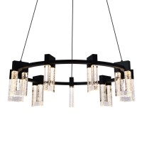 9Light Pendant Lighting Height Adjustable Integrated Led Circular Chandelier