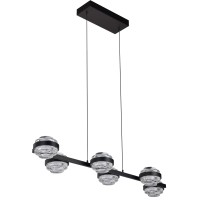 6Light Pendant Lighting Height Adjustable Integrated Led Linear Chandelier