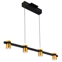 4Light Pendant Lighting Height Adjustable Integrated Led Black Chandelier