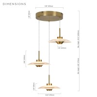 3Light Integrated Led Pendant Lighting Height Adjustable Chandelier