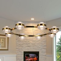 8Light Pendant Lighting Height Adjustable Integrated Led Chandelier