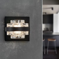 1Light Integrated Led Wall Sconce Lighting In Antique Brass