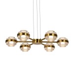 6Light Height Adjustable Pendant Lighting Integrated Led Chandelier