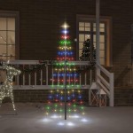 Vidaxl Christmas Tree On Flagpole Colorful 108 Leds 709