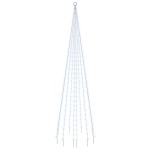 Vidaxl Christmas Tree On Flagpole Cold White 310 Leds 1181