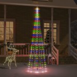 Vidaxl Christmas Tree On Flagpole Colorful 310 Leds 1181