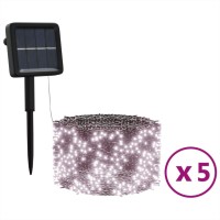 Vidaxl Solar Fairy Lights 5 Pcs 5X200 Led Warm White Indoor Outdoor