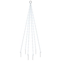 Vidaxl Christmas Tree On Flagpole Cold White 108 Leds 709