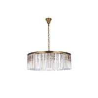 Sydney 435 Inch Round Crystal Chandelier In Satin Gold