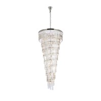 Sydney 30 Inch Spiral Crystal Chandelier In Polished Nickel