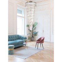 Sydney 30 Inch Spiral Crystal Chandelier In Polished Nickel