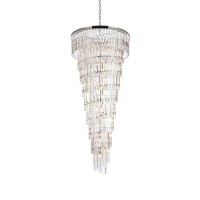 Sydney 30 Inch Spiral Crystal Chandelier In Polished Nickel