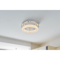 Bowen 18 Inch Adjustable Led Flush Mount In Chrome