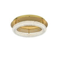 Bowen 22 Inch Adjustable Led Flush Mount In Satin Gold