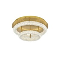 Bowen 26 Inch Adjustable Led Flush Mount In Satin Gold