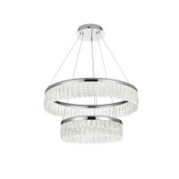 Rune 24 Inch Adjustable Led Chandelier In Chrome