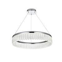 Rune 24 Inch Adjustable Led Chandelier In Chrome