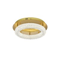 Bowen 18 Inch Adjustable Led Flush Mount In Satin Gold