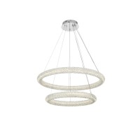 Bowen 32 Inch Adjustable Led Chandelier In Chrome